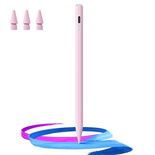Hastraith Stylus Pen for iPad(2018-2025)-13 Mins Fast Charge with Tilt Sensitivity & Palm Rejection for iPad 11/10/9/8/7/6th Gen, Air 7/6/5/4/3/M3/M2, Pro 13"/12.9"/11"/M4, Mini 7/6/5th,Pink - Image 1