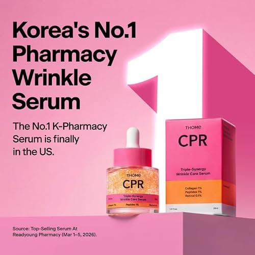 THOME CPR Serum - Collagen 1% + Peptide 1% + Retinal 0.1% Triple Synergy Mechanism, High Potency Firming Serum for Fine Lines & Wrinkles, Texture & Pore Refining, Korean Skincare, 1.01 fl oz. thumbnail 2