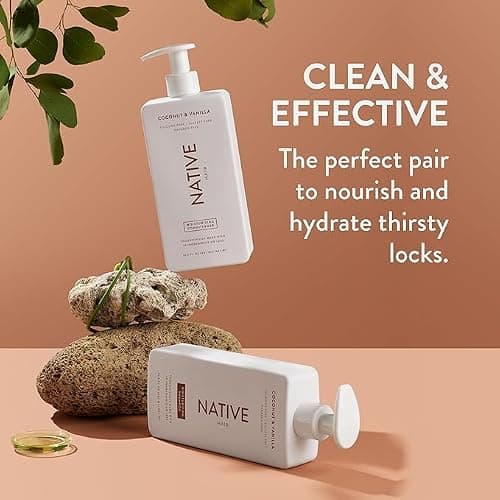 Native Coconut & Vanilla Shampoo and Conditioner Contain Naturally Derived Ingredients | All Hair Types, Color & Treated, Fine to Dry Damaged, Sulfate & Dye Free - 2-Pack thumbnail 3
