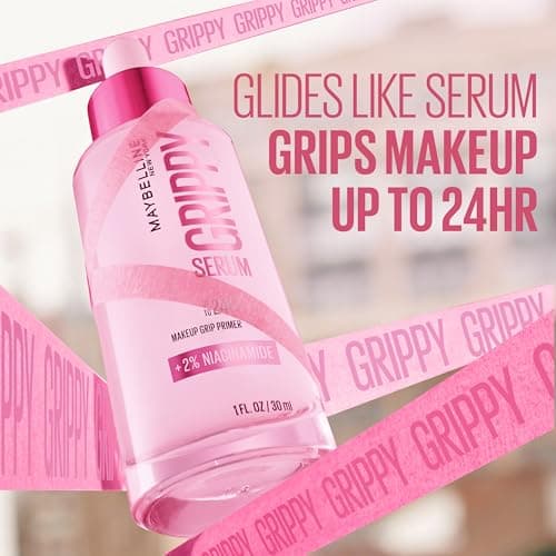 Maybelline Grippy Serum Primer, Hydrating Makeup Primer with 2% Niacinamide For Up To 24HR Make Up Wear, Clear, 1 Count thumbnail 3