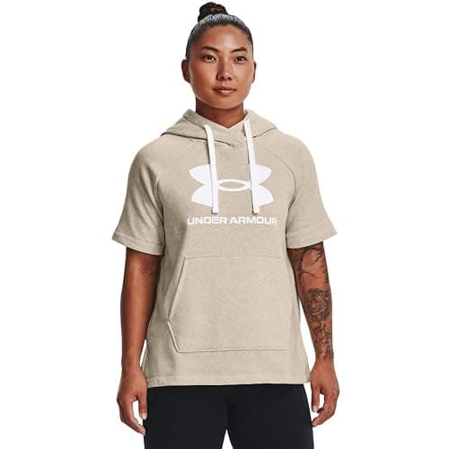 Under Armour Women's Rival Fleece Short-Sleeve Hoodie - Image 1
