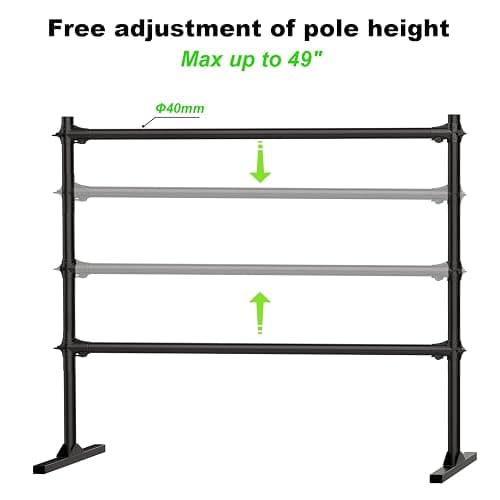 Zlinke 4FT Height Adjustable Ballet Barre, Freestanding Ballet Bar, Heavy Duty Dance Bar Support, Sturdy Construction, Anti-Slip for Kids Adult, Home and Gym Use thumbnail 6