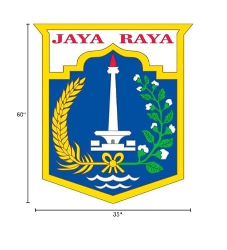 magFlags Large Flag Special Capital Region of Jakarta | landscape flag | 1.35m² | 14.5sqft | 90x150cm | 3x5ft - long lasting outdoor flag thumbnail 2
