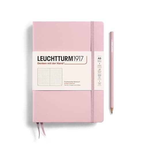 LEUCHTTURM1917 - Notebook Hardcover Medium A5-251 Numbered Pages for Writing and Journaling (Powder, Dotted) - Image 1