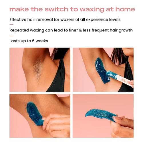 KoluaWax Premium Waxing Kit for Women - Beginner Friendly - Complete Wax Kit that includes 14oz of Wax Beads, Applicator, Pre and Post Care, Suitable for Sensitive Skin (Blush) thumbnail 4