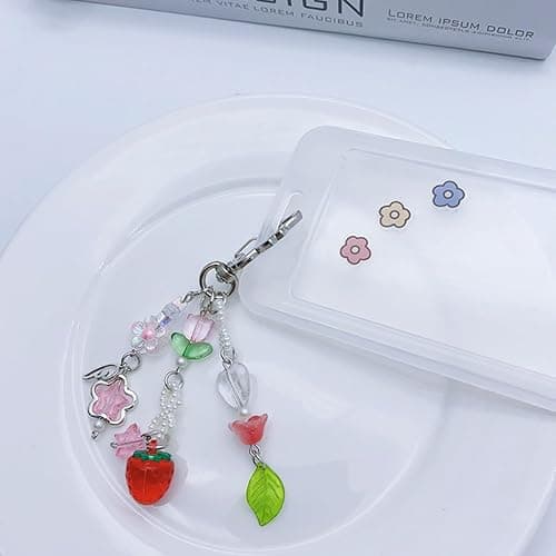 AGEN KGEN Aesthetic Y2K keychains Cute Butterfly Star Strawberry Bear Guitar Keychains Charms for Women Bag Purse Gifts thumbnail 7