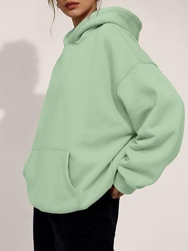 Trendy Queen Womens Hoodies Oversized Sweatshirt | Cozy Fleece Hoodie,Basic Pullover Sweatshirt,Large Kangaroo Pocket,Seamless Daily Outfit Match thumbnail 3