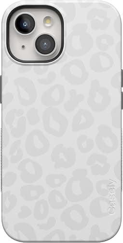 Casely iPhone 15 Case | Into The Wild | White Snow Leopard | Bold Protective Case Design | Compatible with MagSafe - Image 1