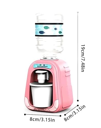 Mini Water Dispenser Pump for Micellar Water, Desktop Liquid Dispenser, Fun Makeup Remover Container, Bathroom and Vanity Organizer (Pink) thumbnail 3