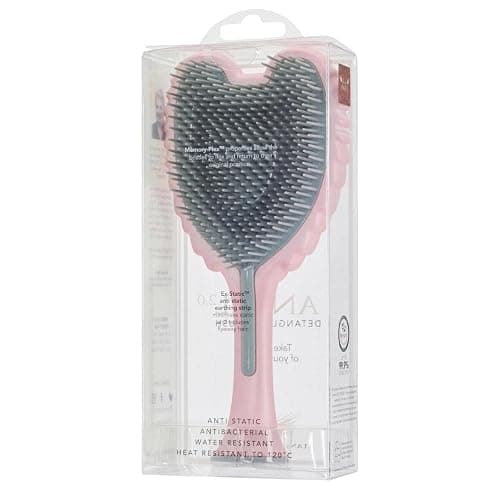 Detangling Hair Brush - Anti Static Angel Wing Hair Brush with Soft & Flexible Bristle for Straight & Wavy Hair - Tangle Angel Hair Detangler Brushes for Blow Drying & Shower - Matt Satin Pink thumbnail 2