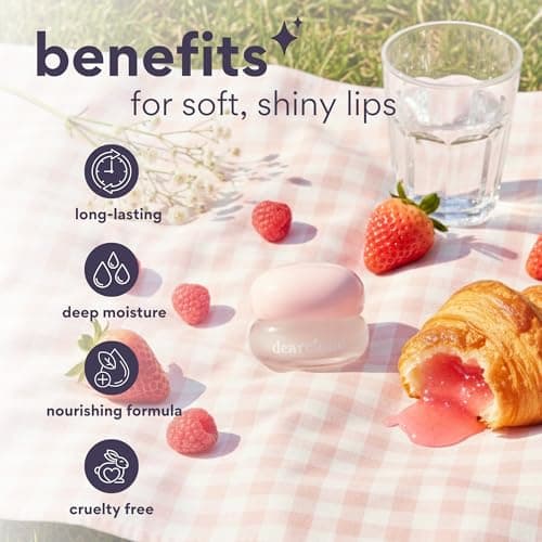 dearcloud Dewy Lip Jam – Hydrating Lip Balm & Gloss with Vitamin E, Korean Skincare (Crystal) thumbnail 3