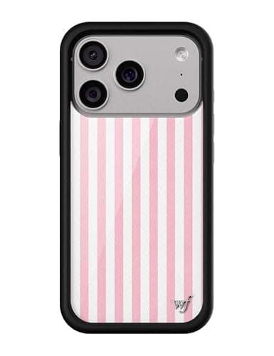 Wildflower Cases - iPhone 17 Pro Compatible - Pink Stripes | Impact-Certified 6.5 ft Drop Protection Case, Raised Protective Bumper, Cute Aesthetic Design, Women-Owned Small Business - Image 1