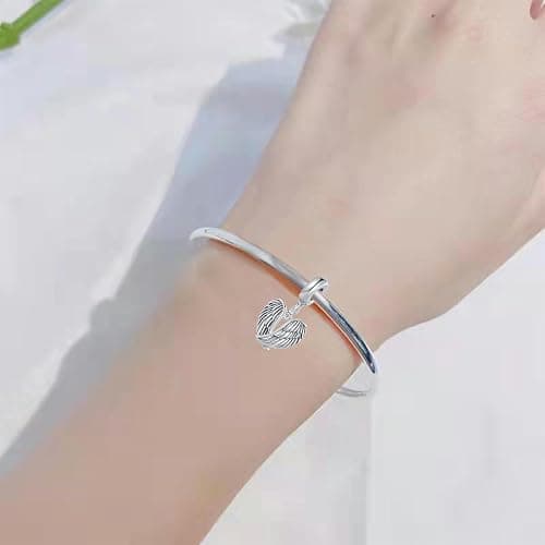 NARTGO Guardian Angel Spread Wings and Soar Charm Compatible with Pandora Charms Bracelets thumbnail 5