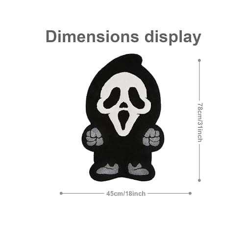 GAGEC Halloween Rug Ghost Bathroom Rugs Spooky Decorative Bath Doormat Entrance Rug Tub Home Living Room Bath Mat Floor Door Mat Decoration Indoor Outdoor 18 x 31 Inch thumbnail 2