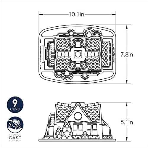 Nordic Ware Gingerbread House Bundt Pan thumbnail 3