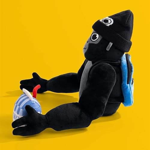 Gorilla Tag Official Monke Plush, Poseable Arms with Accessories: Backpack, Beanie & Milk Carton (18 Inch) thumbnail 7