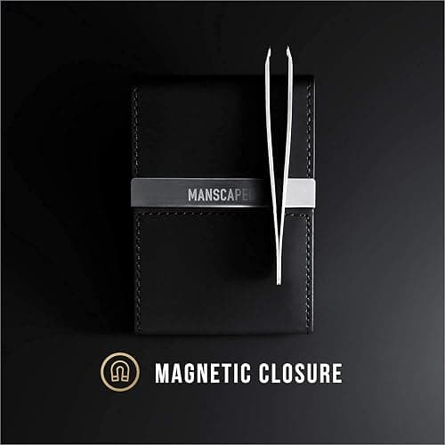 MANSCAPED® Shears 2.0 Tempered Stainless Steel Men's Nail Kit, Fingernail Clippers, Safety Scissors, Tweezers and Nail File, Travel Manicure Pedicure Set, 4-Piece Luxury Grooming Kit with Compact Case thumbnail 4