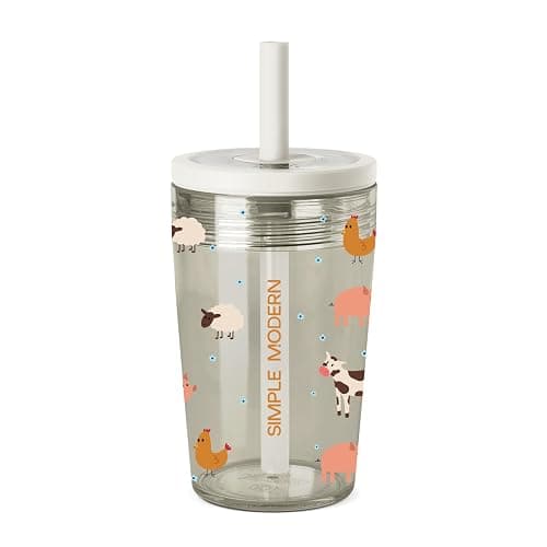 Simple Modern Toddler Tumbler with Straw | 12oz Cute Kids Cup, Farm Animals | Junior Tumbler Kids Water Bottle & Spill Proof Sippy Cup for Girls, Boys | See-Through Lid, Toddler Cup | Farm Animals - Image 1