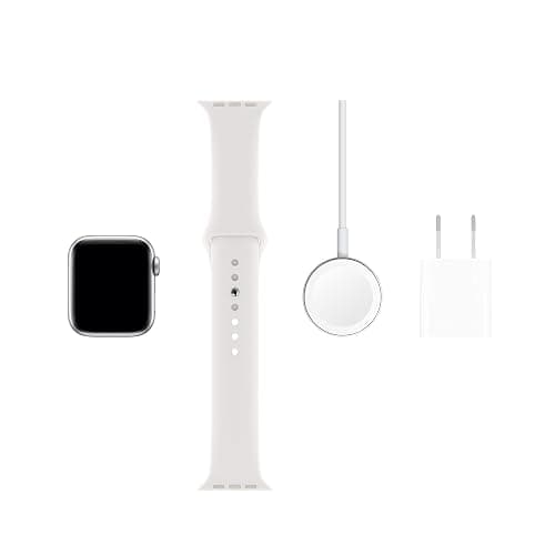 Apple Watch Series 5 (GPS + Cellular, 40MM) - Silver Aluminum Case with White Sport Band (Renewed) thumbnail 6