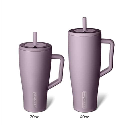 BrüMate Era 40 oz Tumbler with Handle and Straw | 100% Leakproof Insulated Water Bottle Tumbler with Lid and Flexible SoftSip Straw | Made of Stainless Steel | Cup Holder Friendly | 40oz (Lilac Dusk) thumbnail 3