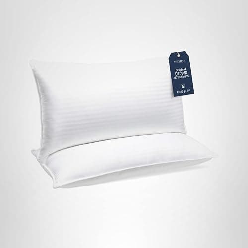 Beckham Hotel Collection Bed Pillows King Size Set of 2 - Down Alternative Pillow for Back, Stomach or Side Sleepers thumbnail 10