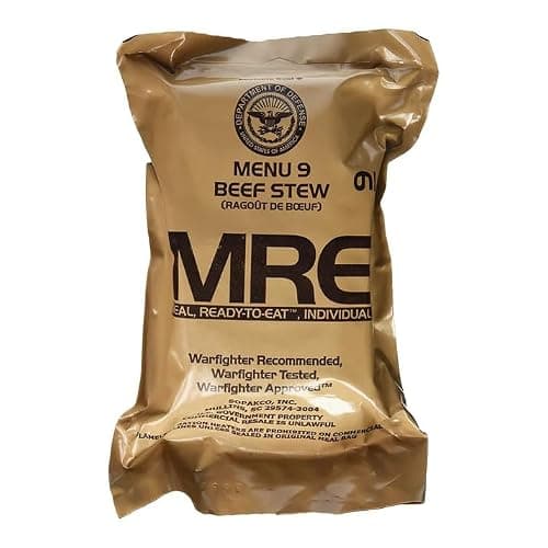 Military MRE Single Meal Inspection Date May 2025 or Newer(Beef Stew) - Image 1