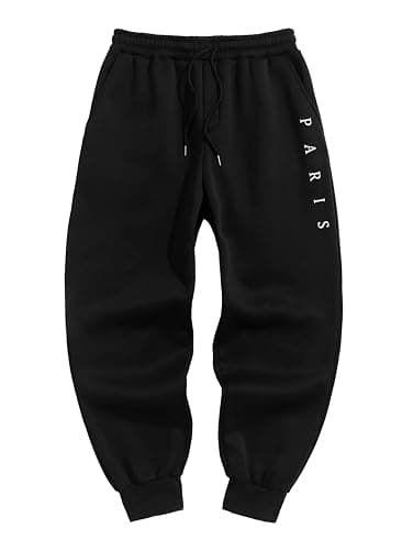 ZAFUL Cuffed Sweatpants for Men Casual Graphic Drawstring Printed Sweat Pants Stretch Loose Joggers - Image 1