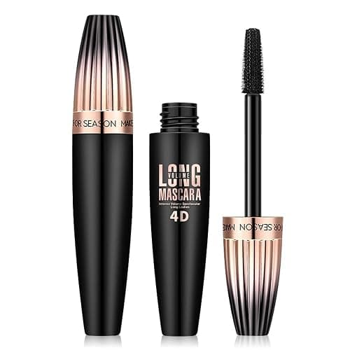 4D Silk Fiber Eyelash Mascara - Black, Extra Long & Thick, Waterproof & Smudge-Proof - Image 1