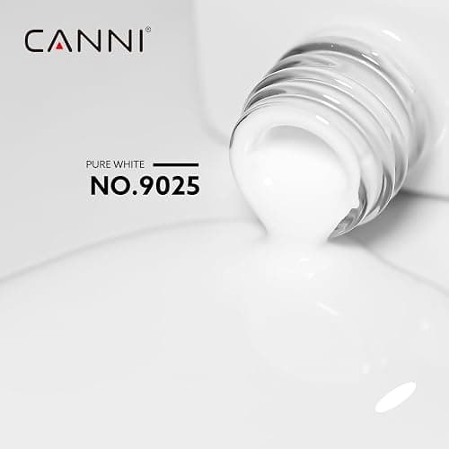 CANNI 2Pcs Hema-Free White Gel Nail Polish Set- White Gel Polish Kit, Soak Off LED Nail Gel Manicure Kit DIY at Home Salon Gifts for Women Girls thumbnail 2