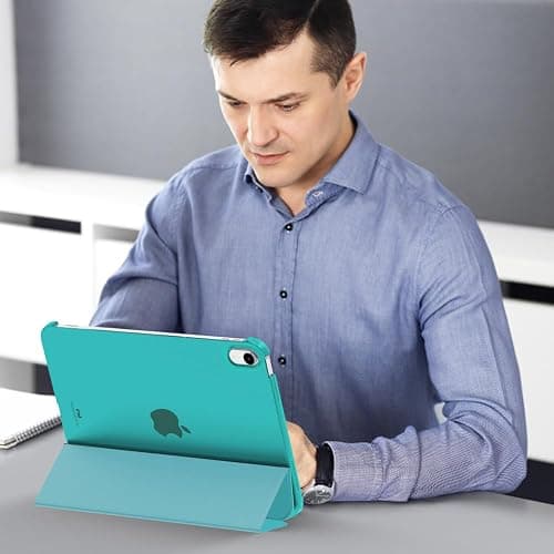 MoKo for iPad (A16) 11th Generation Case, iPad 10th Gen Case, Pagoda Blue | For iPad 11/10.9 Inch Case 2025/2022, Slim Stand Hard PC Translucent Back Shell Smart Cover,Support Touch ID,Auto Wake/Sleep thumbnail 8