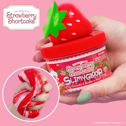 Strawberry Shortcake Scented Cloud Slime, Fluffy Strawberry Scented Slime, Birthday Party Favors for Kids 8-12 thumbnail 6