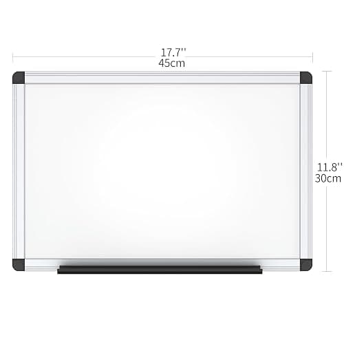 VIZ-PRO Magnetic Whiteboard/Dry Erase Board, 18 X 12 Inches, Includes 1 Eraser & 2 Markers & 4 Magnets thumbnail 3