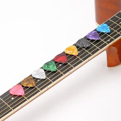 21 Packs Guitar Picks With Organizer Box Bass Picks Thin, Medium & Heavy 3 Different Thickness For Electric Acoustic Guitars Ukulele Bass, Guitar Gifts For Men Women Players - 21 thumbnail 5