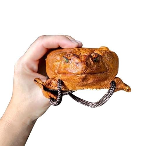Stylebest Cane Toad Full Body Wallet, Latex Purse with Lanyard for Credit Cards and Cash, Stylish Retro Design Friends, 24x13.5cm (Pink money bag) - Image 1