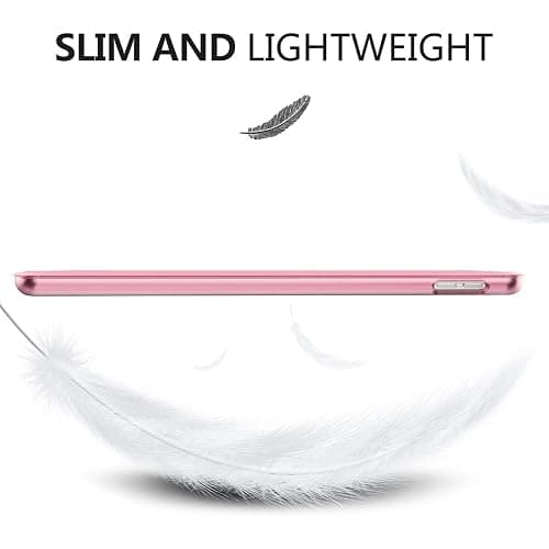 MoKo Case for iPad 10.2 iPad 9th Generation 2021/ iPad 8th Generation 2020/ iPad 7th Generation 2019, Slim Stand Hard Back Shell Smart Cover Case for iPad 10.2 inch, Auto Wake/Sleep, Flowers Pink thumbnail 8