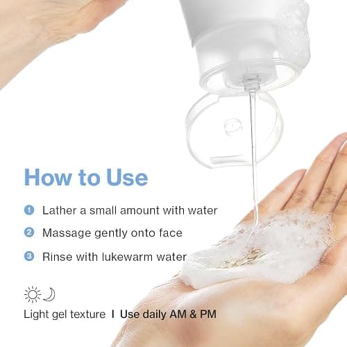YUMU Licorice Deep Pore Facial Cleanser, for Double Cleansing, Centella Asiatica + Ceramide NP + Glycerin, Hydrating Gel Cleanser, Blackhead Remover, Korean Skincare (150ml/5.07 fl.oz.) thumbnail 7