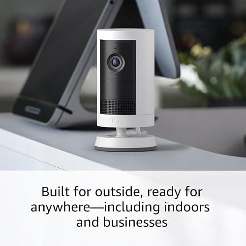 Introducing Ring Outdoor Cam Plus, Solar — Wide-Angle 2K Video with Ring Vision, Low-Light Sight for full-color night vision, Mounting Versatility, White thumbnail 5