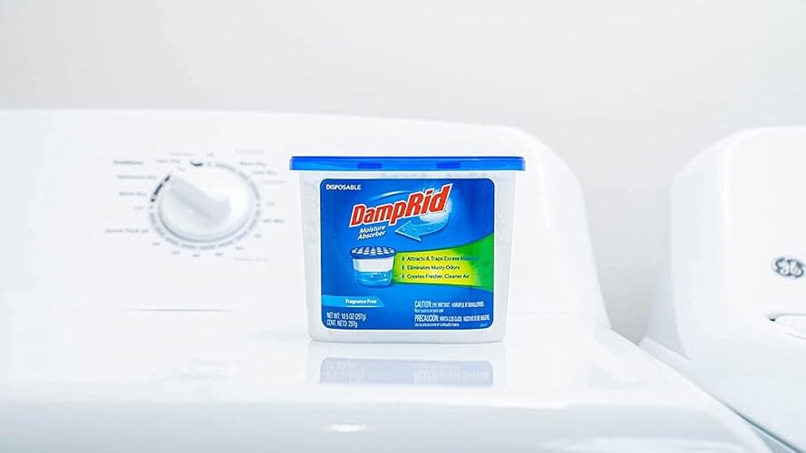 DampRid Fragrance Free Disposable Moisture Absorber - 10.5 oz. Each - 3 Pack – Attracts & Traps Excess Moisture, Eliminates Musty Odors, Creates Fresher, Cleaner Air White thumbnail 6