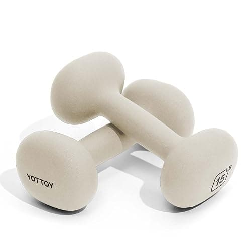 YOTTOY Weights Dumbbells Set for Women,2-15 Pound Dumbbells Set of 2, Non-Slip Hand Weights for Home Workouts, Portable Strength Training Neoprene dumbbells - Image 1