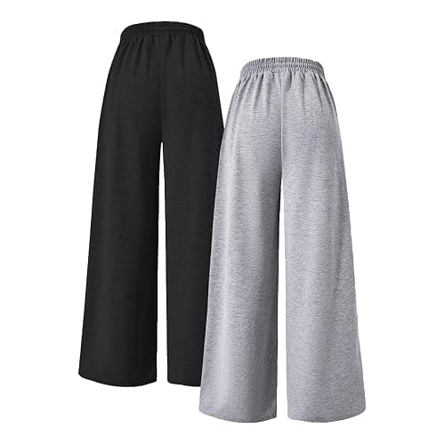 Nivne Tco Teen Girls 2pcs Sweatpants Set Loose Drawstring Waist Kids Casual Baggy Wide Leg Athletic Pants thumbnail 2
