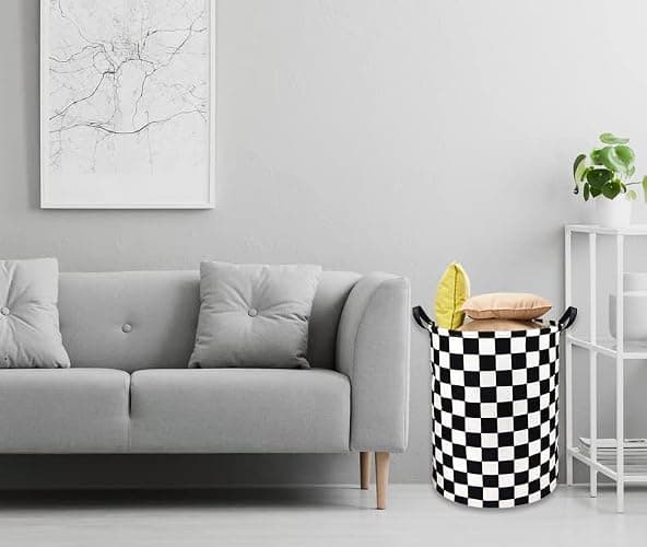 HIYAGON Boys Laundry Basket hamper Kids Hamper Car Toy Organizer Bins for Room Decor,Gift Basket for Bedroom(Racing Flag) thumbnail 6
