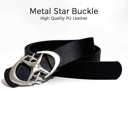 TYHOTULY Y2k Belt Star Metal Buckle Vintage Gothic Punk Rock Emo Grunge Accessories Western Chunky Belts Trendy Y2k Clothes thumbnail 2