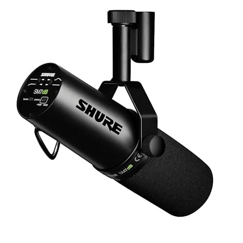 Shure SM7dB Dynamic Vocal Microphone with Built-in Preamp – Studio Mic for Streaming, Podcasting, and Recording – Smooth Sound, Wide Frequency Range, Rugged Build, Windscreen Included, Black thumbnail 10