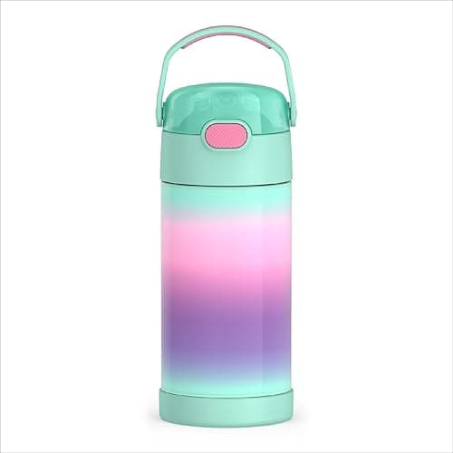 THERMOS FUNTAINER Water Bottle with Straw - 12 Ounce - Kids Stainless Steel Vacuum Insulated Water Bottle with Lid, Mint Ombre - Image 1