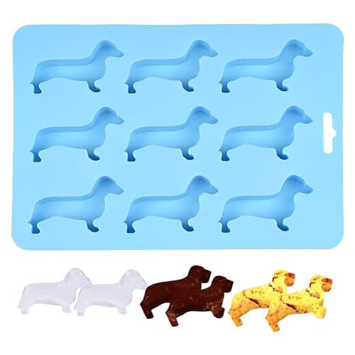 LAKPYN 1 Pièce Moule à glaçons en forme de chien - en Silicone - Teckel accessoire - Bleu - Image 1