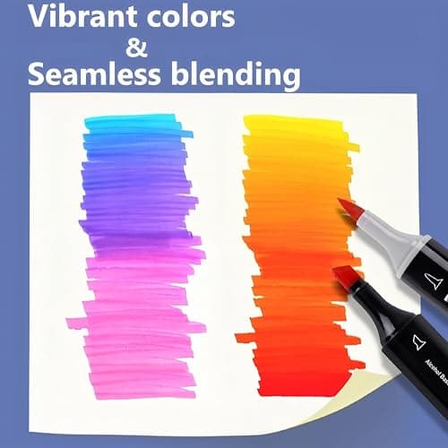 Arhomet 6 Pack Alcohol Markers, Double Tipped Soft Fine Tips and Brush Art Marker (Blender) thumbnail 5