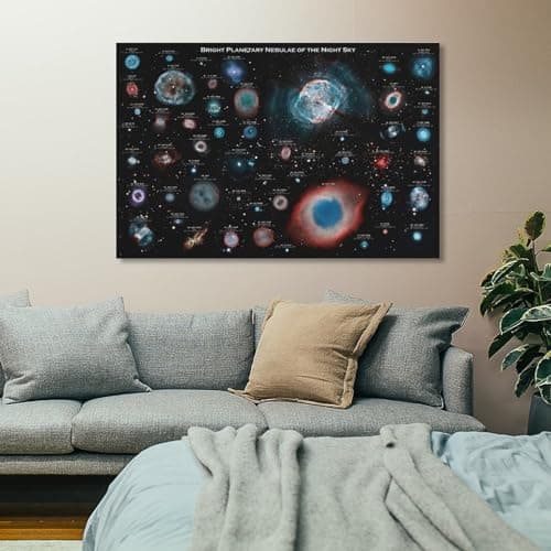 YLJAPOS Planetary Nebulae Galaxy Solar System Poster Astronomy Outer Space Canvas Wall Art Aesthetic Decorative Painting Living Roomstylestyle 12x18inch(30x45cm) thumbnail 7