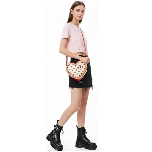 Lyuxhetaokdiq Women PU Leather Unique Novelty Weird Shape Crossbody Shoulder Bag Handbag Purse for Girls thumbnail 2