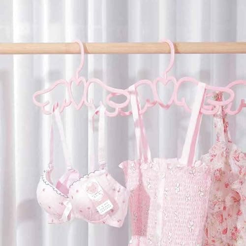 Cute Angel Wing Clothes Hanger - Heart-Shaped Design for Dorm Room - Perfect for Ties, Scarves, and Accessories (20 Pcs) thumbnail 2