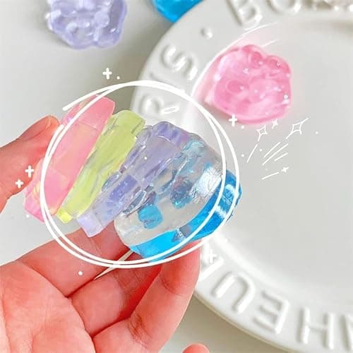 Cat Paw Taba Squishy Toy, Taba Squishy Paw, Cat Paw Squishy Toys, Cat Paw Squeeze Toy for Stress Relief, Ultra-Soft Quick Recovery Cat Paw Pinch Toy Squishy Toys (Blue) thumbnail 4